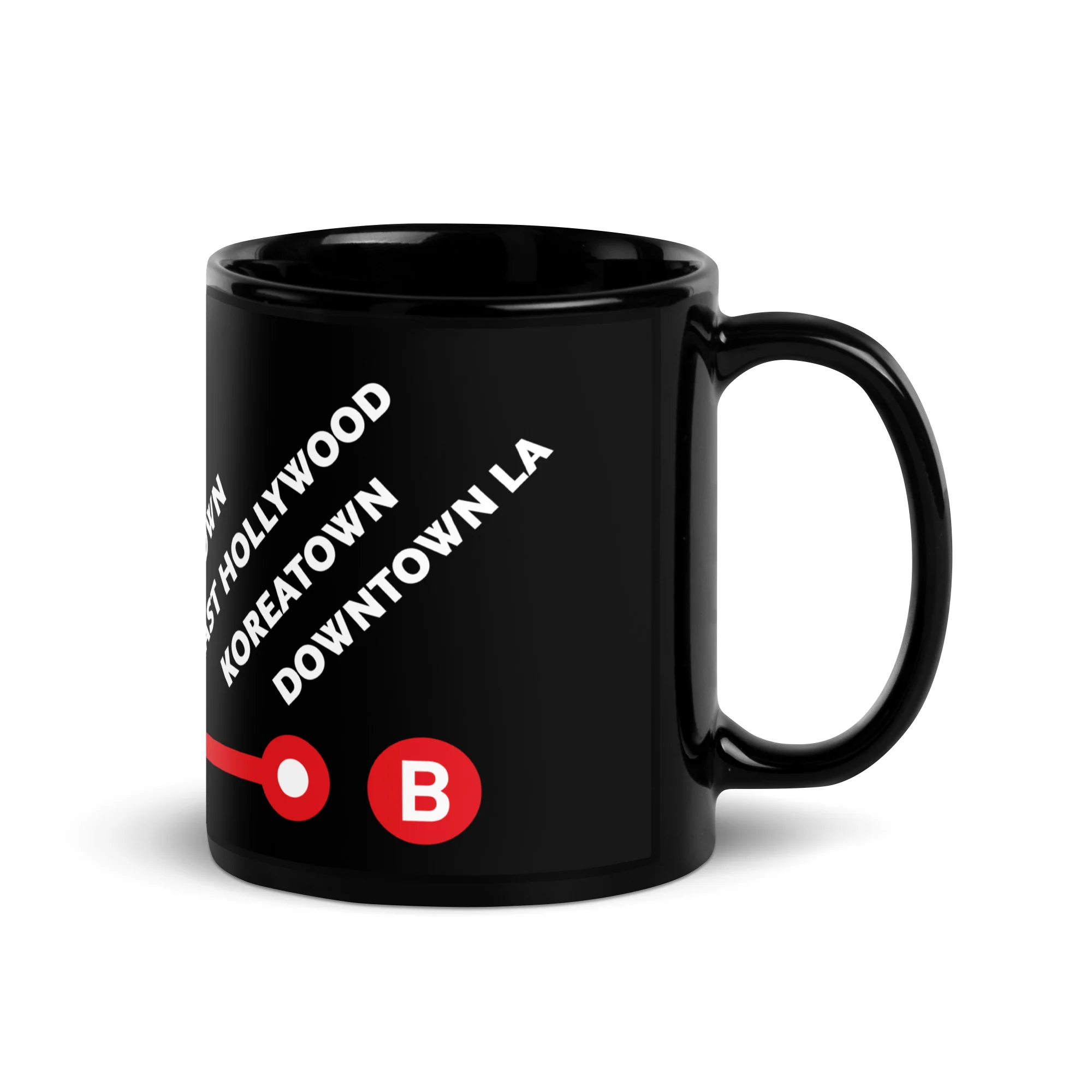 B Line Neighborhoods Black Glossy Mug