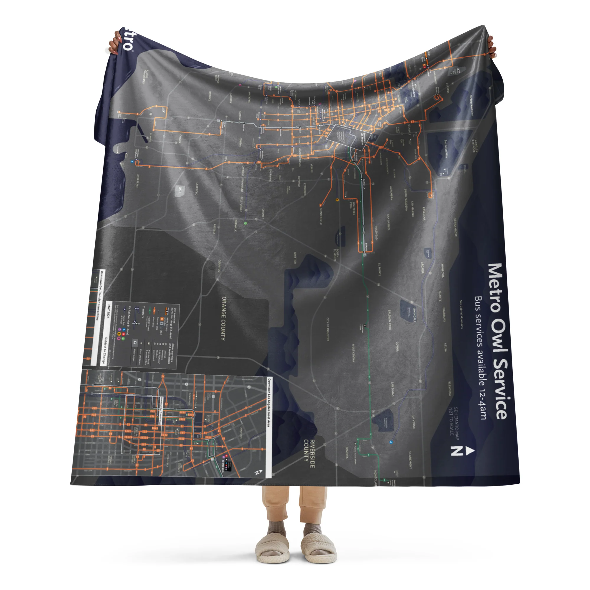1433-los-angeles-metro-night-owl-map-sherpa-blanket-2.webp Los Angeles Metro Night Owl Map Sherpa Blanket