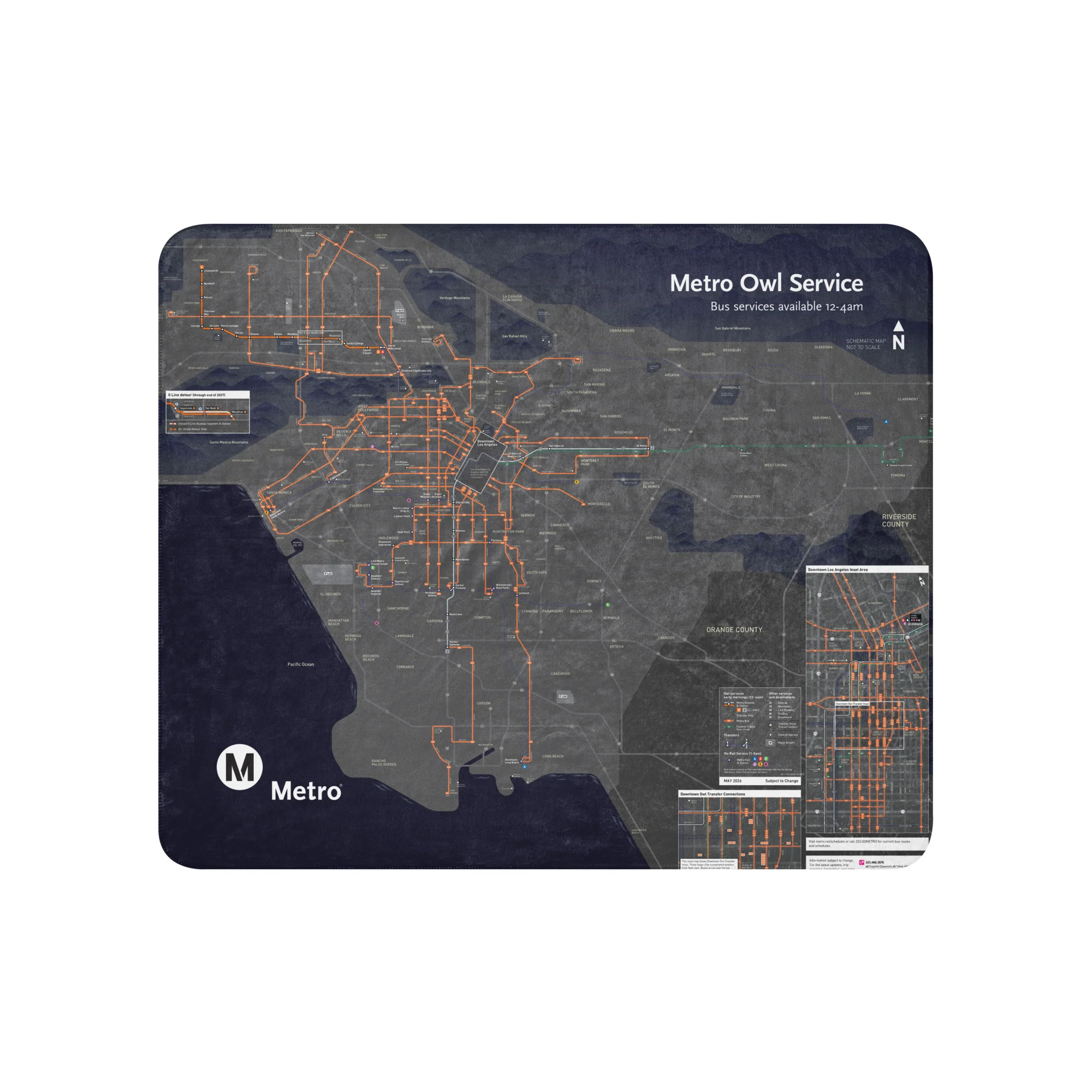 1433-los-angeles-metro-night-owl-map-sherpa-blanket-6.webp Los Angeles Metro Night Owl Map Sherpa Blanket