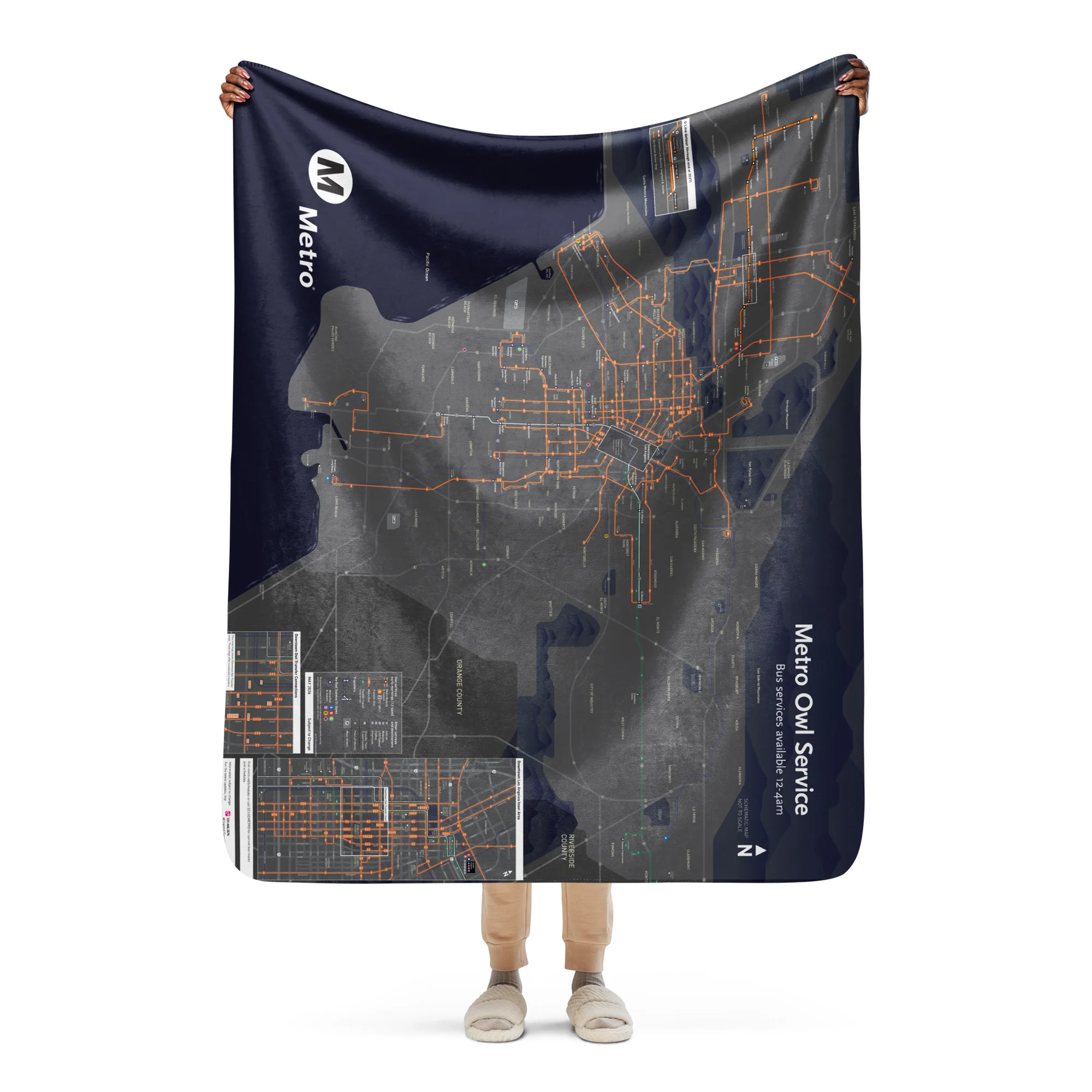 1433-los-angeles-metro-night-owl-map-sherpa-blanket-7.webp Los Angeles Metro Night Owl Map Sherpa Blanket