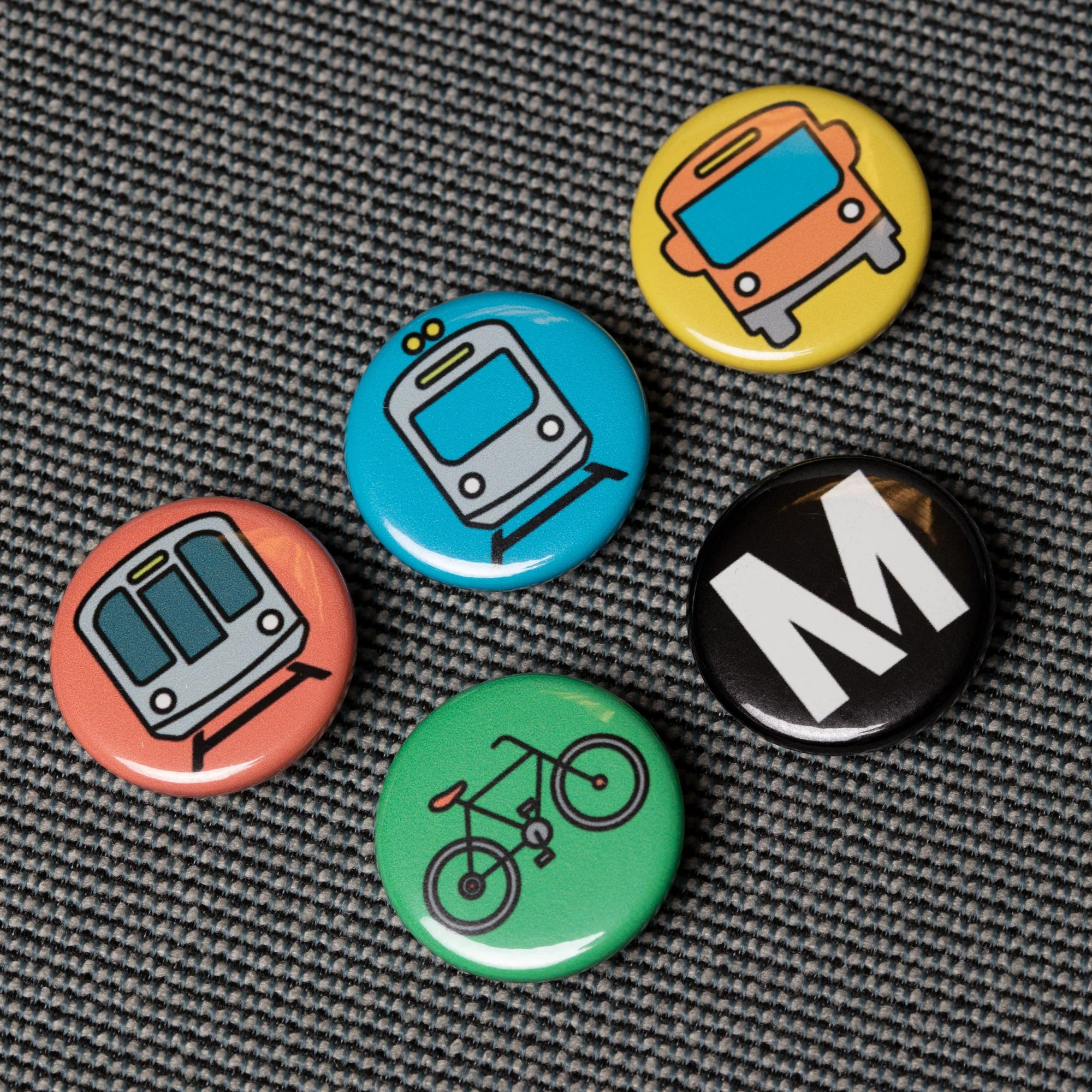 Metro Pin-Back Button 5-Pack