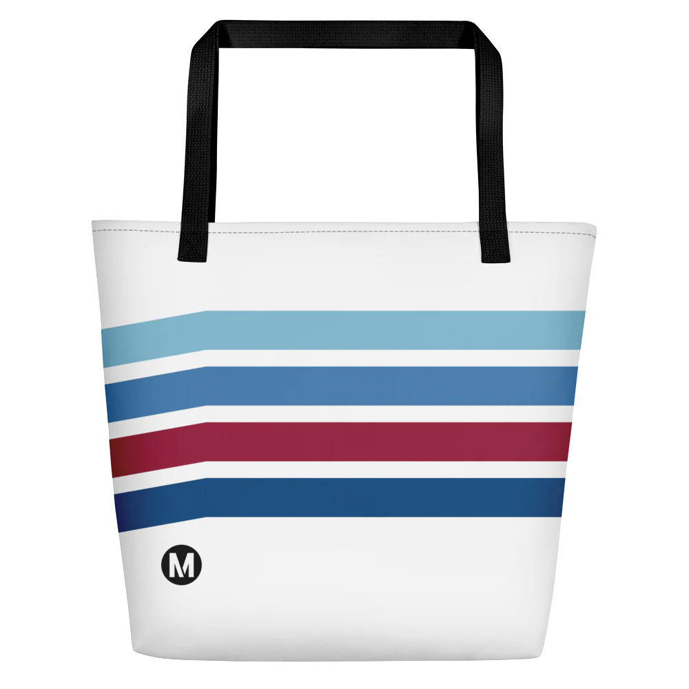 586-retro-blue-line-beach-bag-1.webp Retro Blue Line Beach Bag