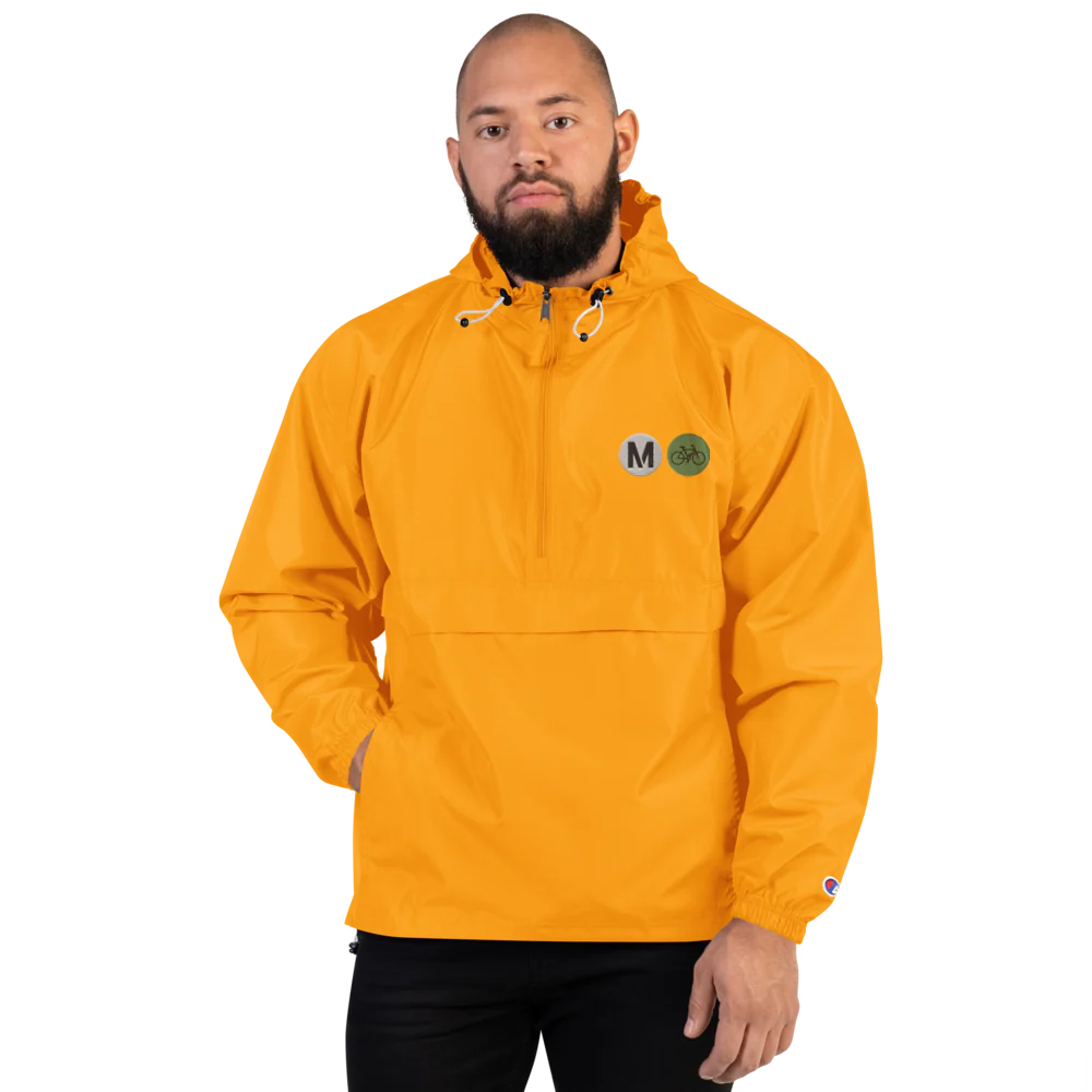 Metro Bike Embroidered Champion Men's Packable Jacket