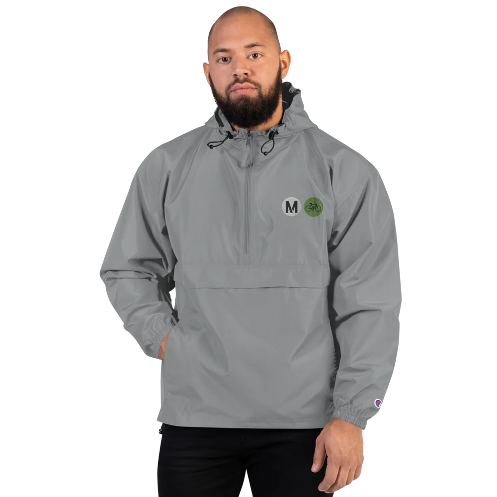 Metro Bike Embroidered Champion Men's Packable Jacket