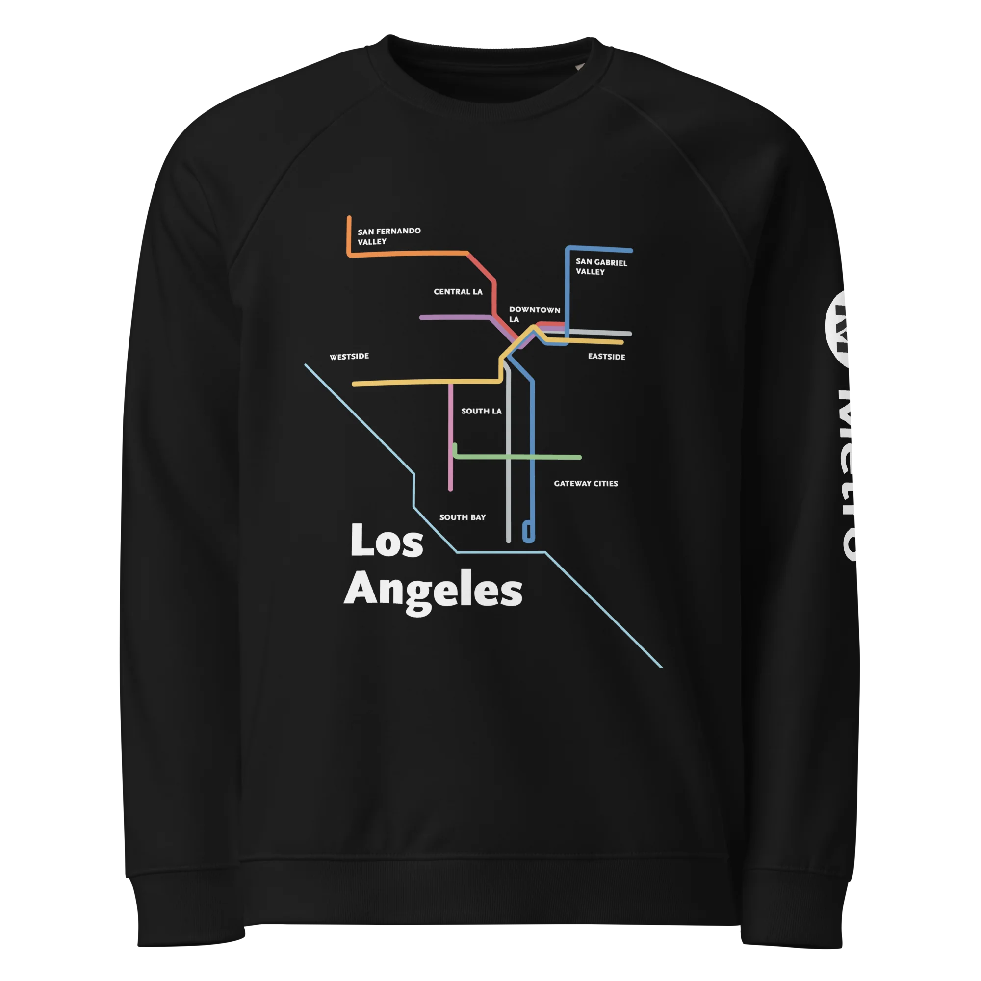Los Angeles Dark Mode Map Unisex Sweatshirt